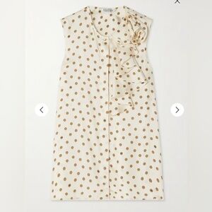 MaxMara Silk Twill Button Down Blouse Size L